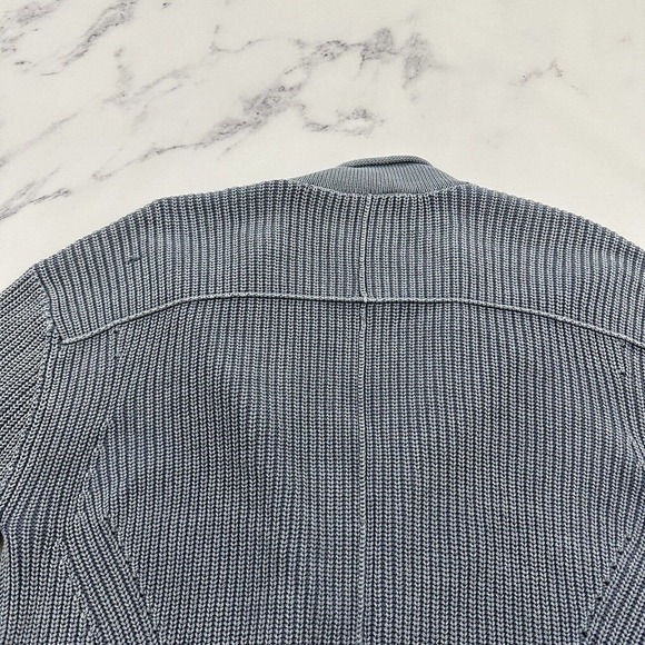 Sundance Open Front Cardigan Sweater Size S Light Blue Fringe Trim Chunky - Picture 9 of 12